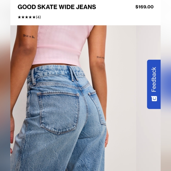Good American - Good Skate Wide Jeans - NWT - Picture 2 of 4